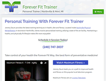 Tablet Screenshot of foreverfittrainer.com